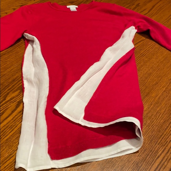 J.Jill red and white knit tunic - Picture 4 of 4
